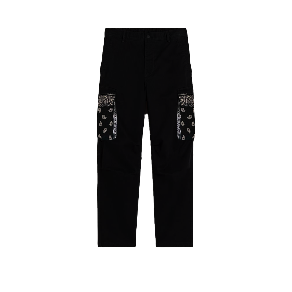 Paisley 6 Pocket Cargo Pants for Men Premium Denim Cotton Utility Trousers