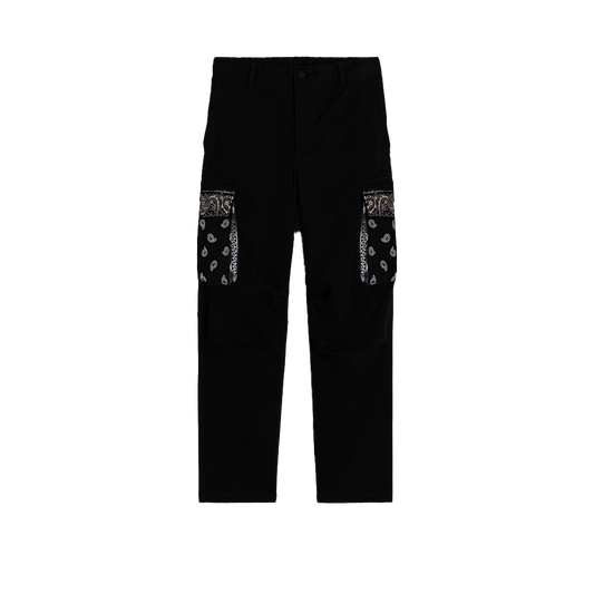 Paisley 6 Pocket Cargo Pants for Men Premium Denim Cotton Utility Trousers