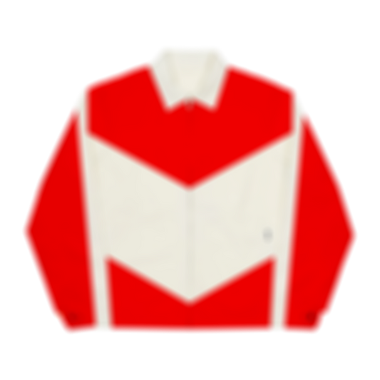 Men's Retro Chevron Leather Jacket – Red & White, Goes Live Soon