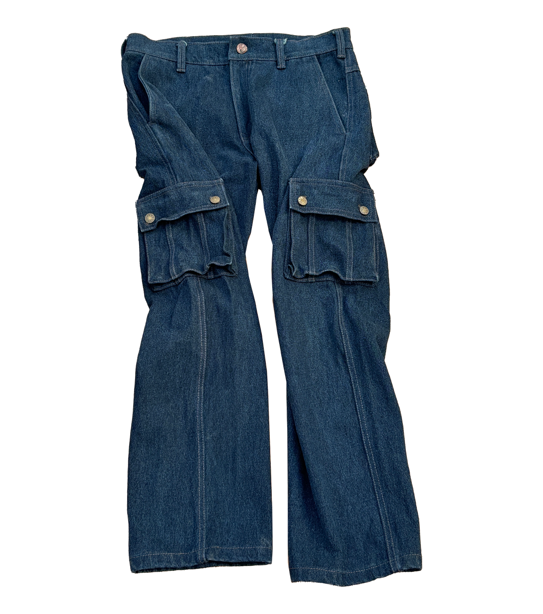 Sailor Dark Blue Six Pockets Denim Cargo Pants